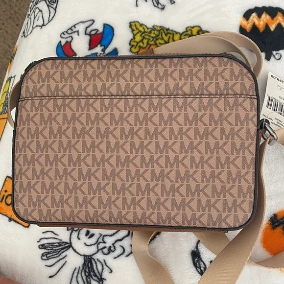 Michael Kors Tan and Orange Logo Crossbody Bag - Picture 5 of 8